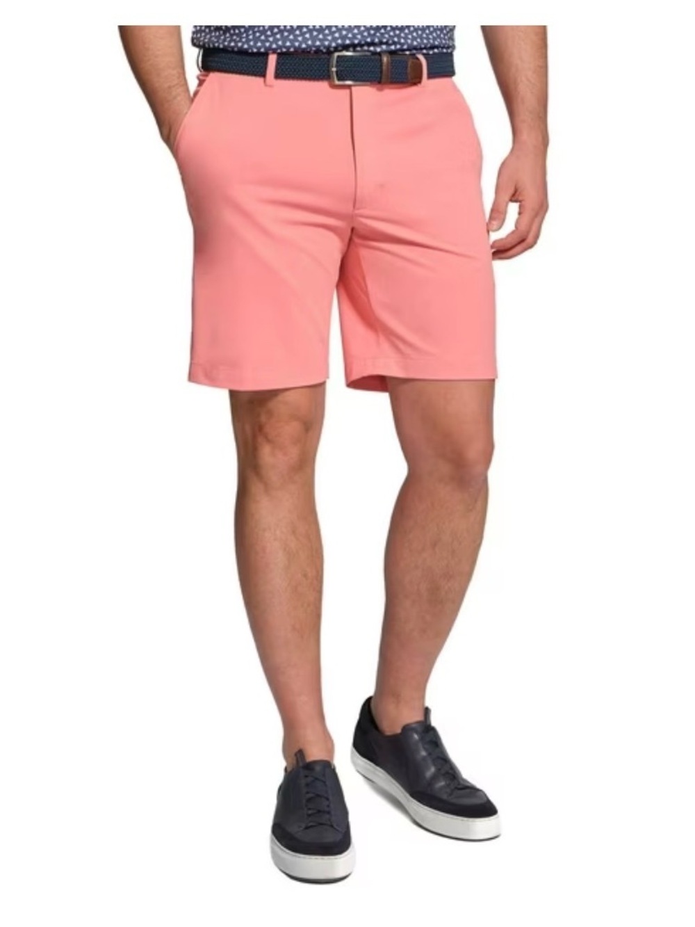 Greg Norman Collection Men's Salmon Pink Flat Front Shorts Size 34